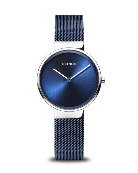 Bering horloge model 14531-307 , blauwe wijzerplaat en blauw gecoat milanaise band - 206430