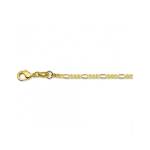 Doublé figaroschakel collier 50 cm x 2,3 mm - 206407