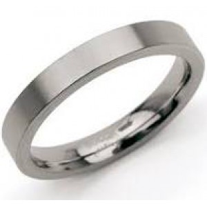 Gladde titanium Boccia ring, model 0120-01 met 4 x 0,005 briljant - 206521