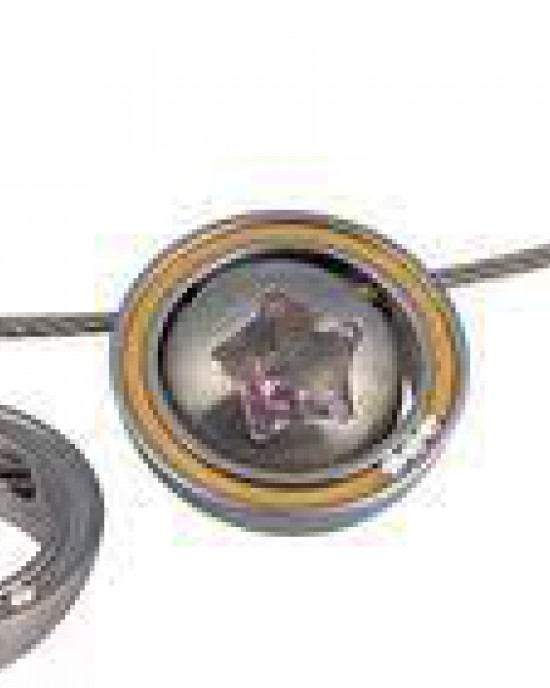 stalen Swivel hanger Orbit gecombineerd met 18 kt. geelgoud en 3 briljanten van elk 0.02 crt - 206657