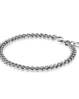 Zinzi zilveren gourmetarmband gerhodineerd, ZIA1414 - 206734