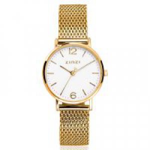 Zinzi lady horloge geel doublé met witte wijzerplaat - 207280