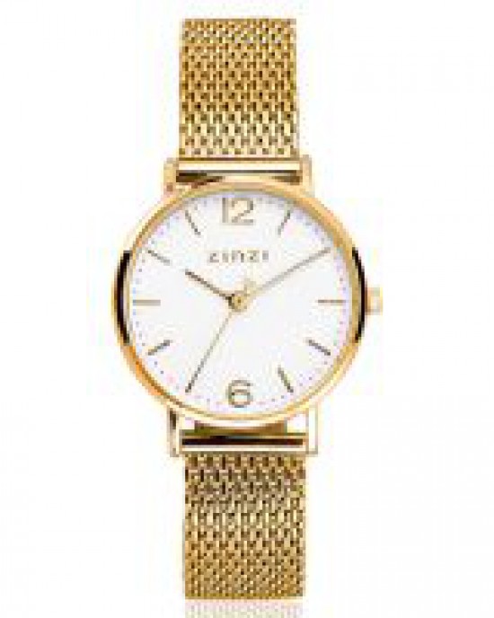 Zinzi lady horloge geel doublé met witte wijzerplaat - 207280
