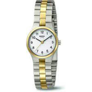 Boccia bicolor titanium dames horloge, duidelijke cijfers - 208280