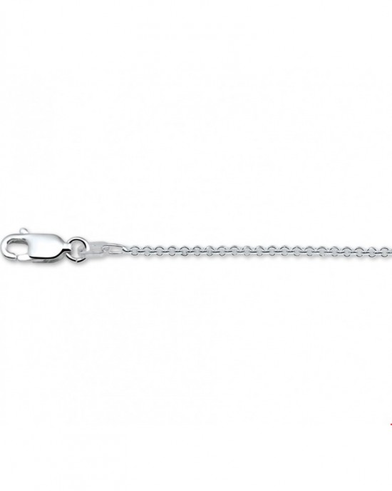 zilveren collier, ankerschakel 50 cm, 1.5 mm karabijnhaakje - 207541