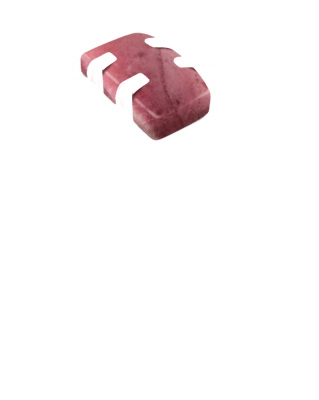 een bronzen design Equiv ring model " Stone-Edge " voorzien van een Rhodoniet - 208310