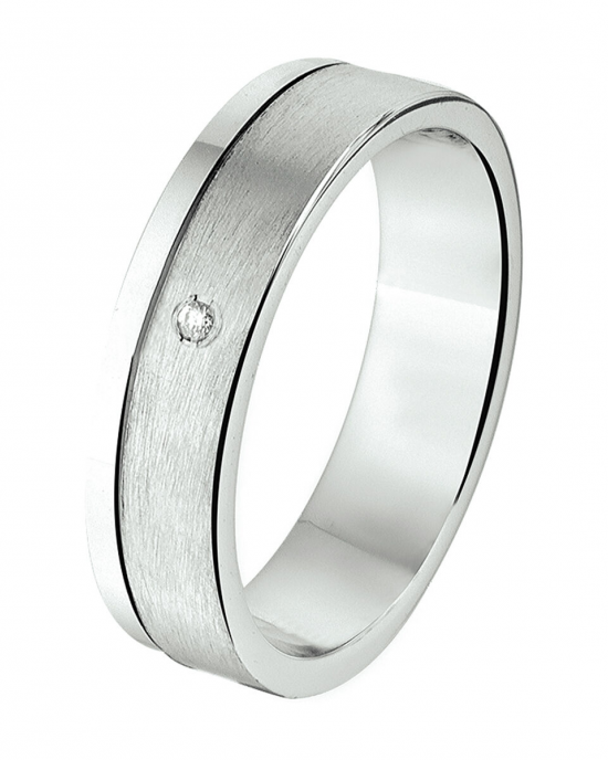zilveren vriendschapsring Amorio maat 16,5 + diamant 0.01 crt - 208354