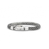 silk armband, geoxydeerd zilver met insteekveer en veiligheidsachtje - 209460