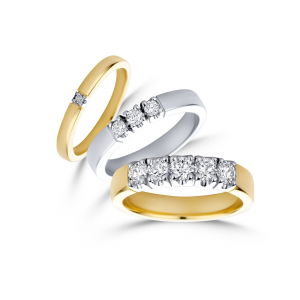 14 krt witgouden R&C alliance groeibriljant ring model 1704 met 5 briljant geslepen diamanten van elk 0,04 ct P/W - 209279