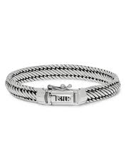 silk armband, geoxydeerd zilver met insteekveer en veiligheidsachtje - 209309