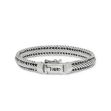 silk armband, geoxydeerd zilver met insteekveer en veiligheidsachtje - 209309