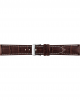 Alligator print calf leather strap, mat. With strong case and buckle connection, stitched loop and stainless steel buckle. This strap has soft leather lining and is super flexible. White stitching - 208700