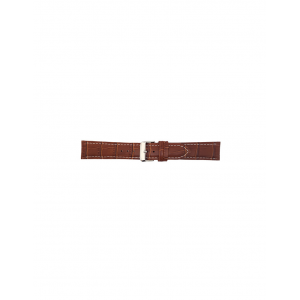 Alligator print calf leather strap, mat. With strong case and buckle connection, stitched loop and stainless steel buckle. This strap has soft leather lining and is super flexible. White stitching - 208731