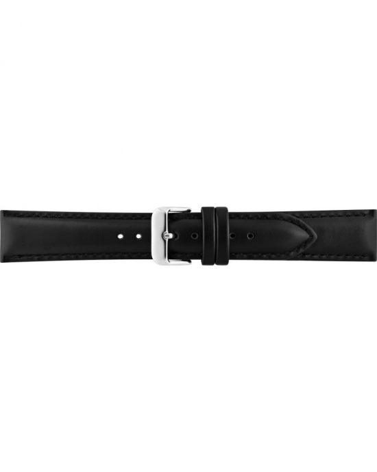 Volledig glad calf leather watch strap with stitching and padded. This soft watch strap has nubuck lining and is fitted with a stailess steel buckle - 208782