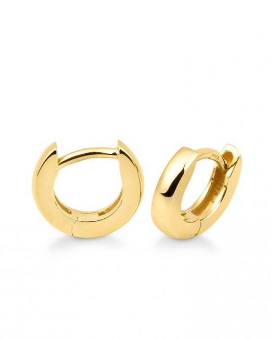 14 krt geelgouden klapcreolen licht bollend 2,5 x 10 mm - 210190