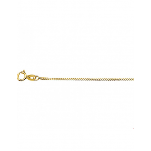 9 karaat geel gourmetschakel collier op 50 cm, karabijnhaak 1,2 mm dikte - 210279