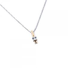 14 krt bicolor gouden Spring by R&C hanger model 95, verfraaid met 1 x 0.02 crt briljant geslepen diamant P/W - 214641