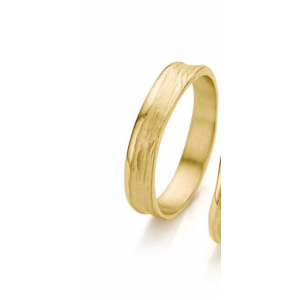 Ines Bouwen 14 karaats handgemaakte geelgoudkleurige voorbeeldring Model 57_1, ca 4,5 mm breed - 213171