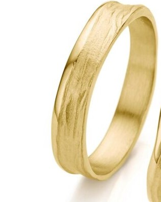 Ines Bouwen 14 karaats handgemaakte geelgoudkleurige voorbeeldring Model 57_1, ca 4,5 mm breed - 213171
