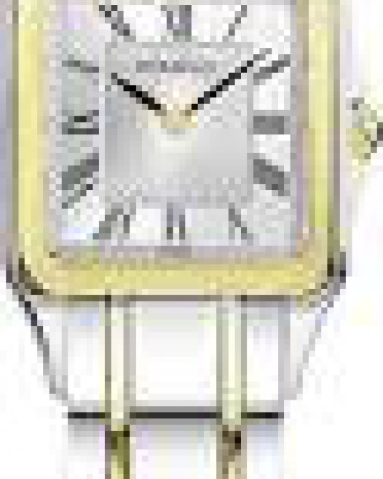 Herbelin horloge " Luna square " zwitsers uurwerk; bicolor stalen kast en band,  saffierglas , wijzerplaat zilverkleur met romeinse index - 211107