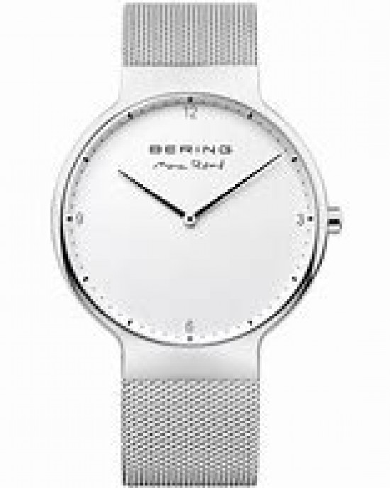 Bering horloge " design by Max Rene " met edelstalen kast en stalen milanaise band refnr : 15540-004 - 211162