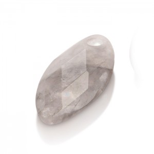 Sparkling Jewels edelsteen hanger; Facet Leaf 28 mm;Rutilated Quartz - 211385