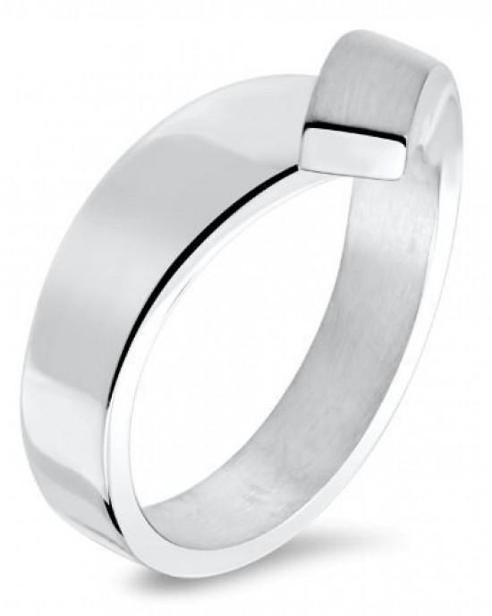 NOL handgesmede zilveren ring V-model mat-poli - 211453