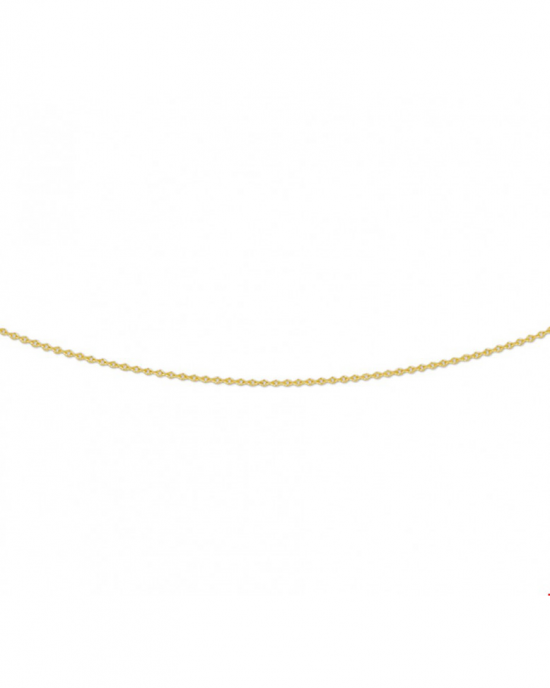 14 krt geelgouden lengte collier, ankerschakel + veerring , 41 + 4 cm x 0,8 mm - 213297