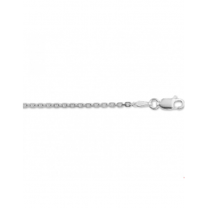 zilveren gerhodineerd lengtecollier, ankerschakel op 41 + 4 cm x 1,4 mm - 211926