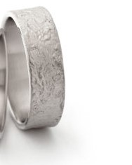 Ines Bouwen 14 karaats handgemaakte witgoudkleurige voorbeeldring Model 049-8, ca 6,5 mm breed - 213174