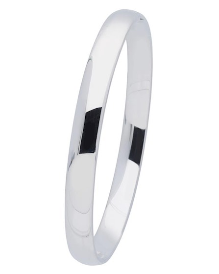 massief zilveren Bangle ovaal model, 8 mm x 68 mm - 212014