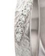 Ines Bouwen 14 karaats handgemaakte witgouden voorbeeldring Model 049-8 ca 4,5 mm breed en verfraaid met 8 briljant geslepen diamanten verlopend in grootte , totaal 0.09 ct - 213173