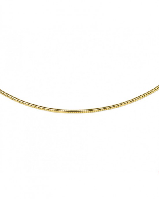 doublé omega collier, 42 cm , 1,5 mm voorzien van karabijnsluiting - 212349