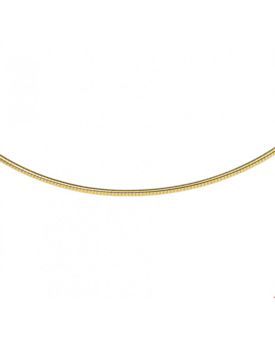 doublé omega collier, 42 cm , 1,5 mm voorzien van karabijnsluiting - 212349