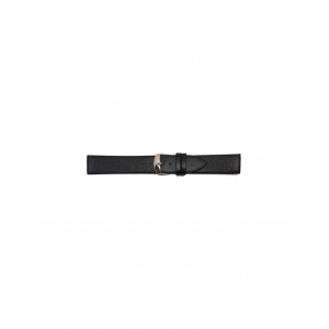 Plain soft calf leather watch strap with stainless steel buckle and soft nubuck lining. - 212592