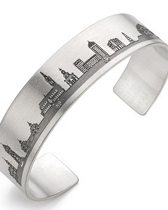 Zilveren Breda Skyline massieve klemarmband met de hand gesmeed, by Nol, uitgevoerd in 935/000 Argentium - 212683