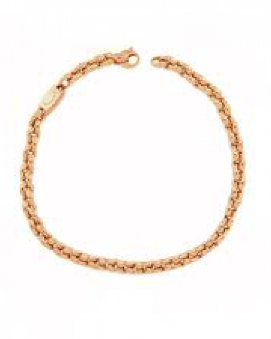 14 Karaats roségouden Monzario fantasieschakelcollier, 45 cm, 1183C - 212661