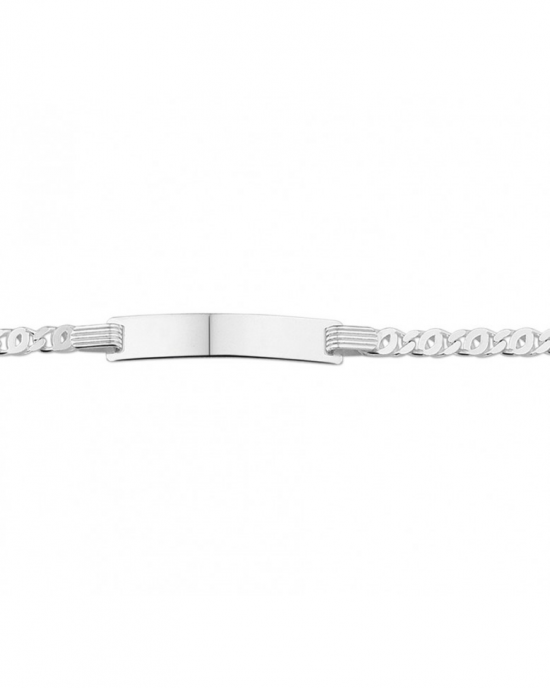 zilveren fantasieschakel naamplaatarmband 16-18 cm - 212748