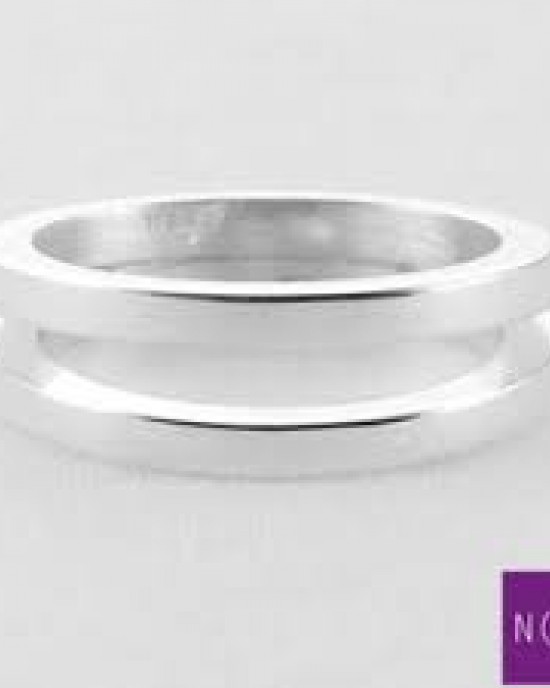 NOL handgesmede zilveren massieve fantasie ring, een dubbele open baan, model AG78101.2 - 212910