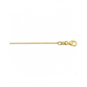 14 krt geelgouden lengte collier, venetiaans 1,1 mm lengte is 41 + 4 cm en voorzien van een karabijnhaak - 212962