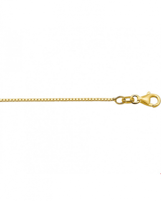 14 krt geelgouden lengte collier, venetiaans 1,1 mm lengte is 41 + 4 cm en voorzien van een karabijnhaak - 212962