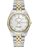 Jacques du Manoir horloge " Inspiration Day-date 40 mm Silver-Gold " bicolor stalen band en kast, JWG00303 - 214730
