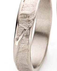 18 krt champagnekleurig gouden Ines Bouwen partnerring model 046_1, ca 4,5 mm brede handgemaakte ring - 212044