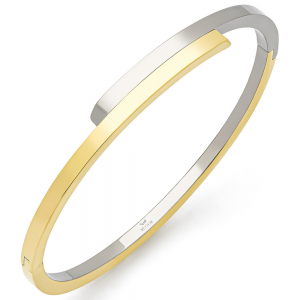 Bicolor titanium Boccia fantasie bangle, model 03041-05 - 214798