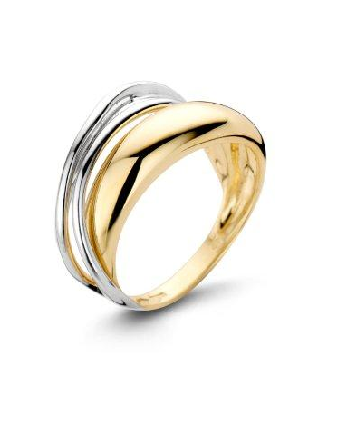 geel- en witgouden ring in diverse diagonalen - 213511