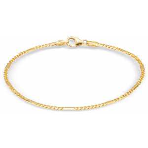 geelgouden fantasieschakel armband 19 cm - 213519