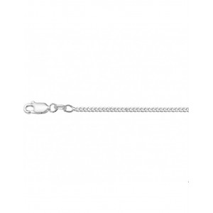Zilver gerhodineerd gourmetschakel collier op 50 cm lengte, 2,1 mm dik - 213858