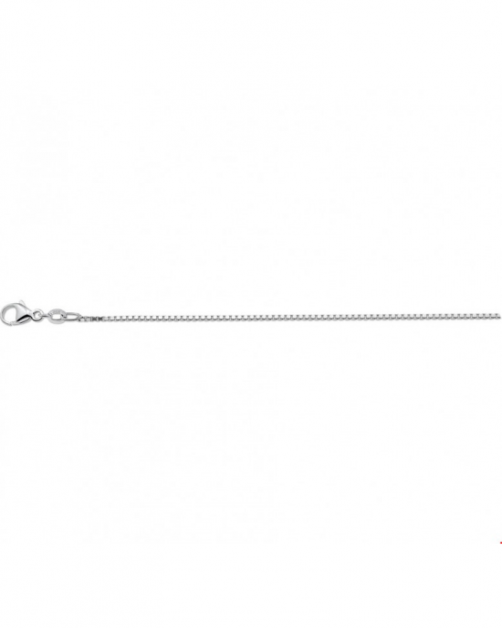 Zilveren venetiaans collier 50 cm, gerhodineerd, 1.1 dik - 214299