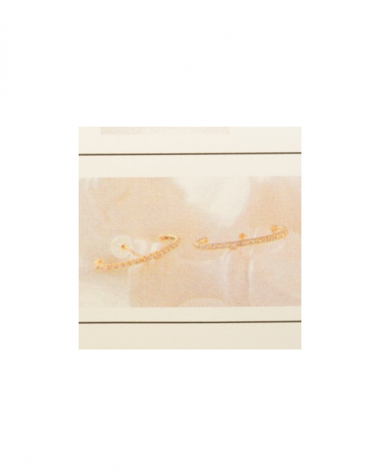 zilveren earcuff met zirkonia, per stuk, 22 x 1.5 mm - 214549