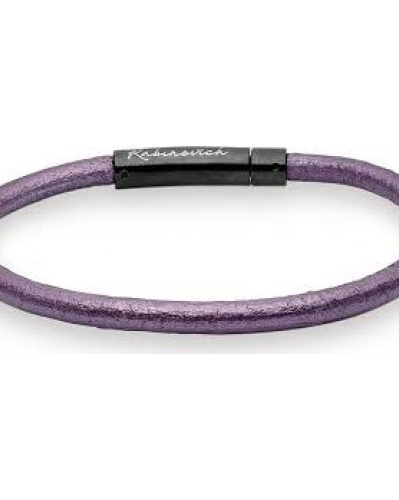 Rabinovich paars lederen armband met zwarte sluiting - 214431